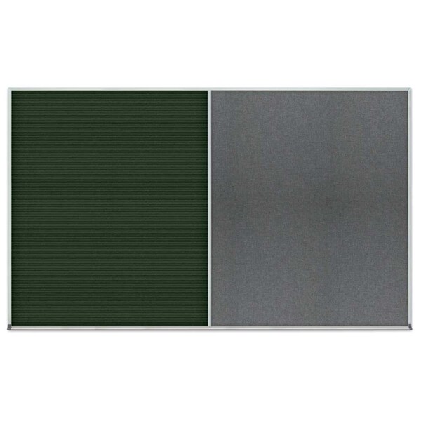 Triple Door Radius Corkboard, 72"x48", Sat, UV70055RC-SATIN-BUFF